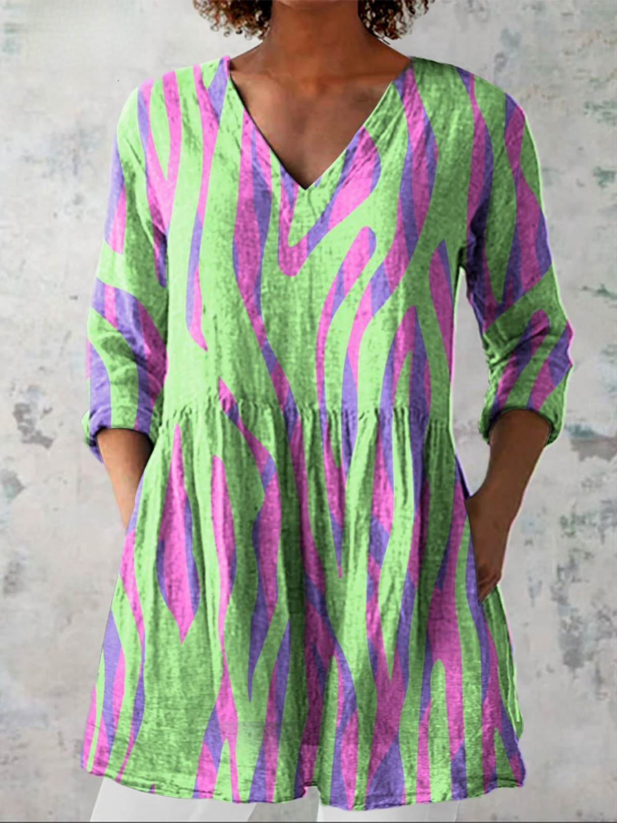 Oceane | Blusa comprida com decote em V