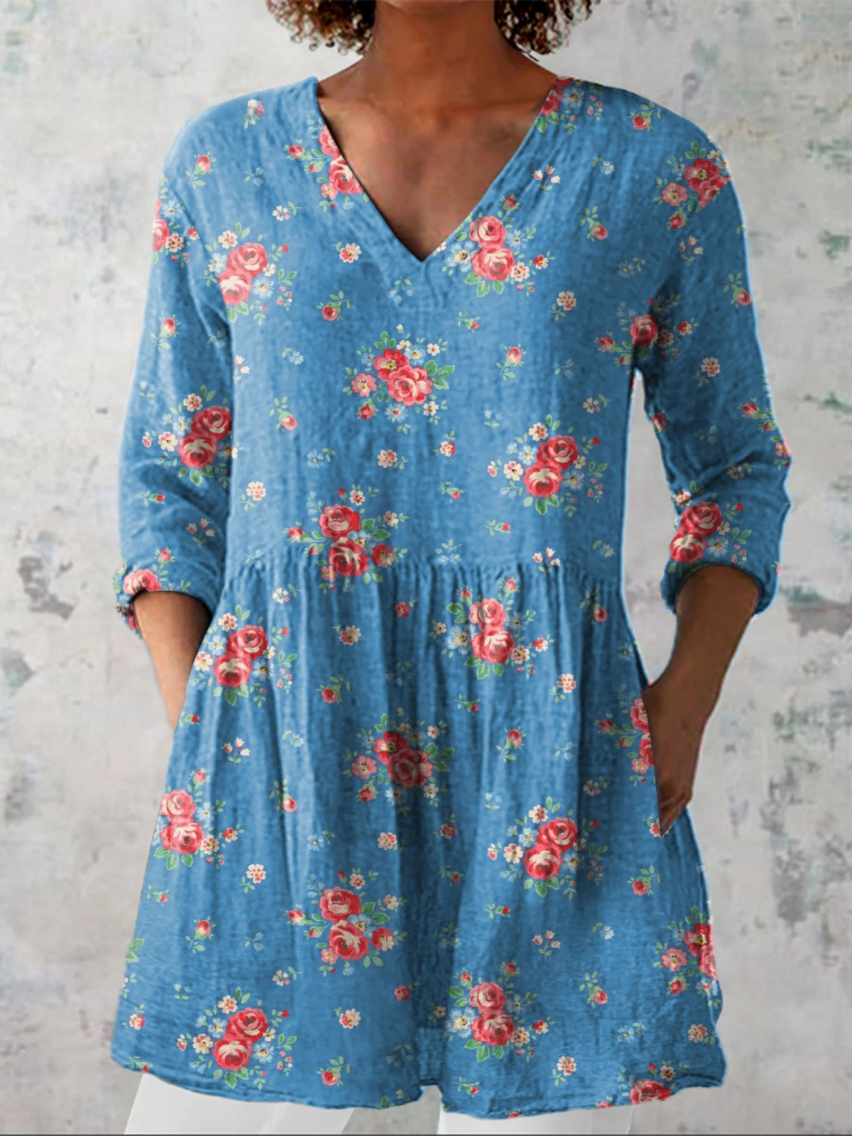 Melanie | Blusa comprida com decote em V