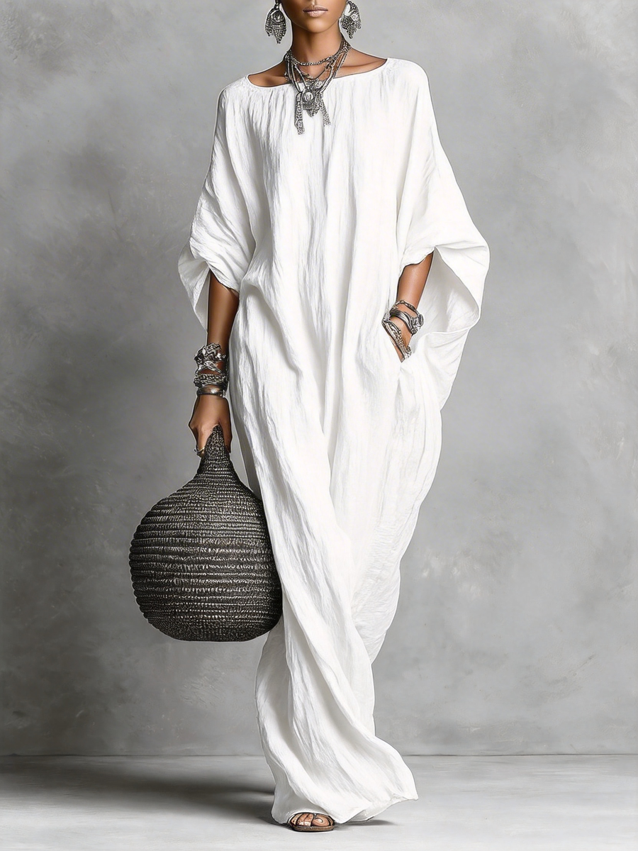 Serena | Vestido maxi oversized com queda suave
