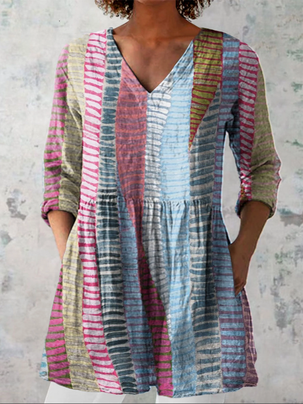 Anais | Blusa comprida com decote em V