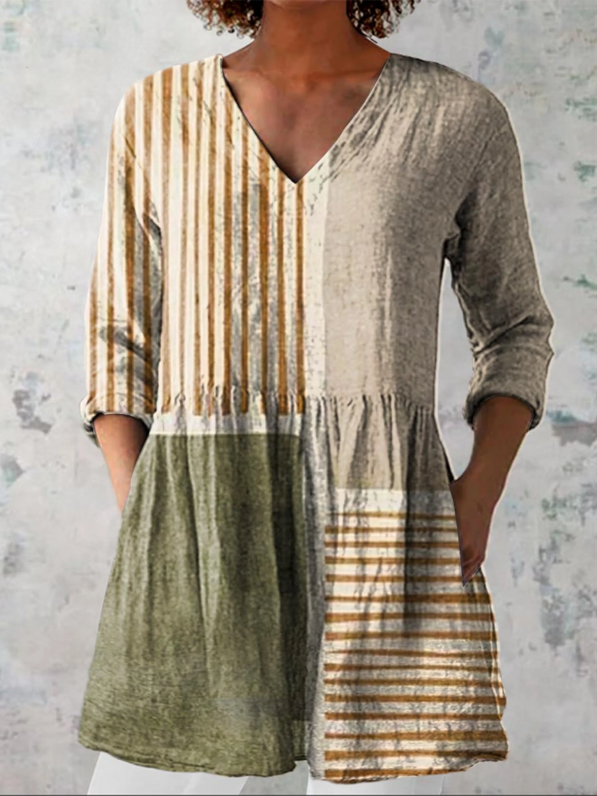 Camille | Blusa comprida com decote em V
