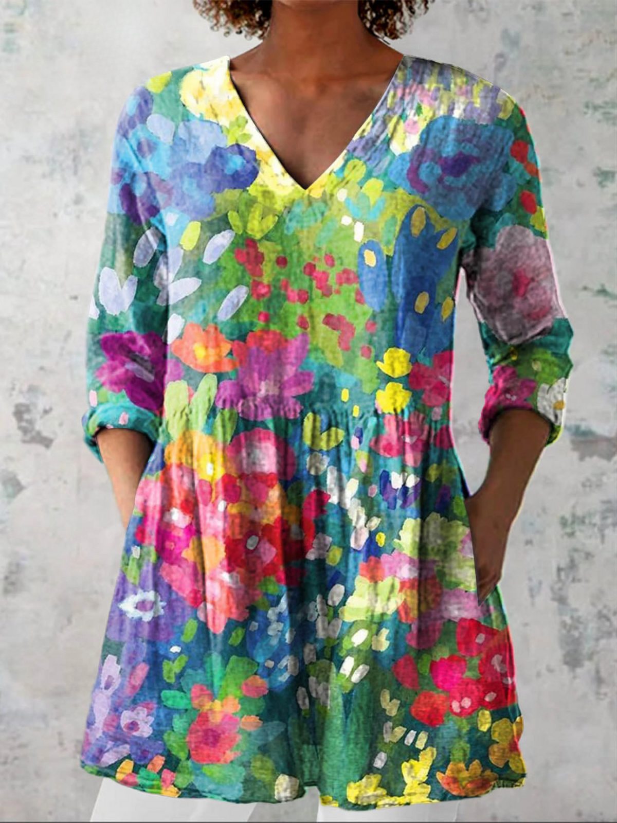 Maelle | Blusa comprida com decote em V