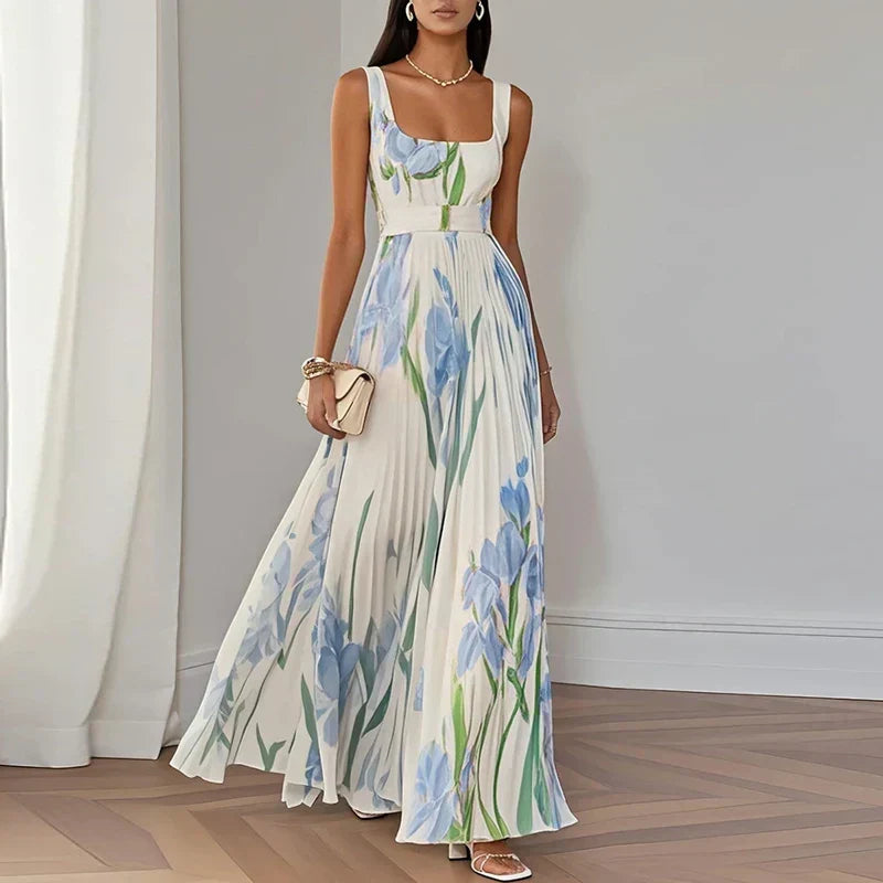 Oriah | Vestido Maxi A-Line com padrão floral