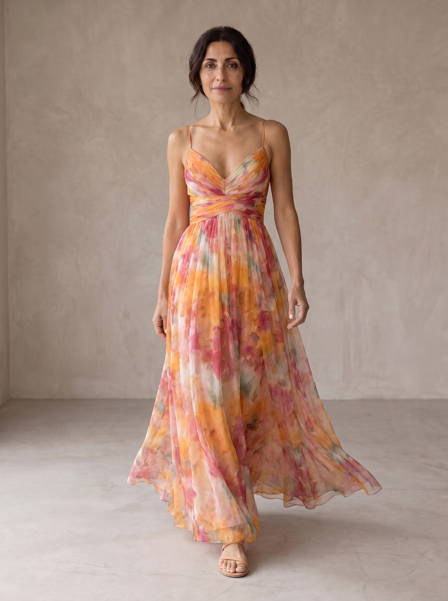 Giselle | Encantador vestido maxi com estampado floral