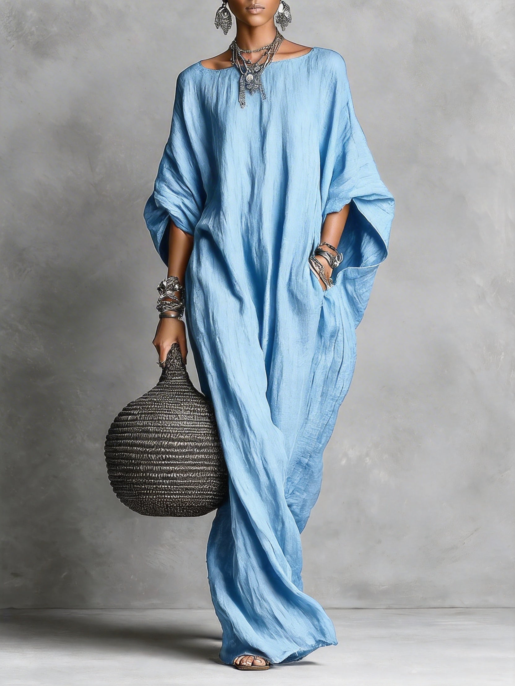 Serena | Vestido maxi oversized com queda suave